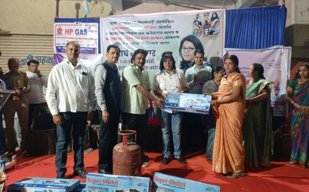 निराधाराची सेवा हीच ईश्वर सेवा,मदत नव्हे कर्तव्य:रणजीत पाटील.....  भूमी फाऊंडेशन तर्फे भव्य उज्वला गॅस वाटप....