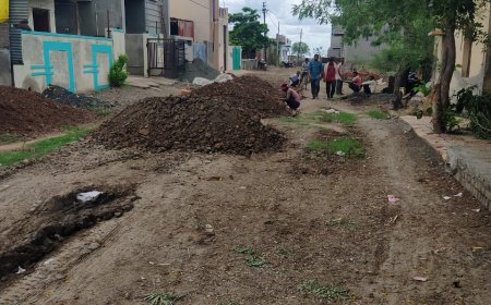 अखेर निंभोरा येथील ग्रामस्थांनी रस्त्याचे काम सुरू केले !!