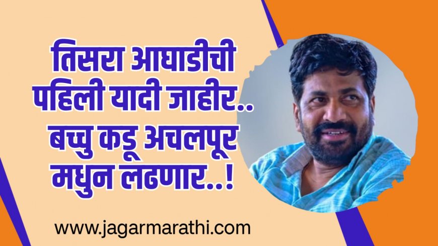 परिवर्तन महाशक्ती | तिसऱ्या आघाडीची पहिली यादी...८ उमेदवार जाहीर...बच्चू कडू अचलपूरमधून...यादी वाचा !!