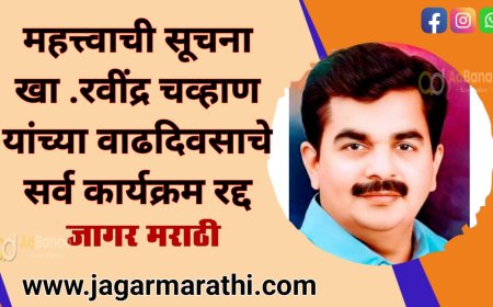 महत्त्वाची सूचना खा. रवींद्र चव्हाण याच्या  वाढदिवसाचे सर्व कार्यक्रम रद्द !!