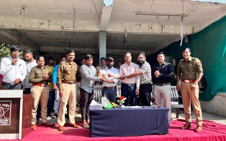 धर्माबाद पोलीस ठाण्यात स्पर्धा परीक्षा टेस्टसिरीज चाचणी  कार्यक्रम उत्साहात !!